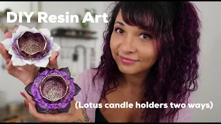 Resin Art ( Resin and Alcohol Ink Candle Holder Two Ways)