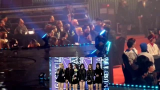 170222 BTS(방탄소년단) EXO(엑소) reaction to Gfriend(여자친구) Speech @GaonChartAwards2016