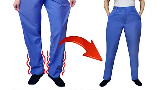 I will show you a sewing trick on how to downsize the trousers to fit you perfectly!