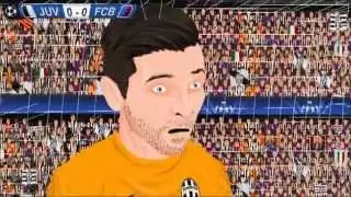 Champions League Final Juventus 1-3 Barcelona 2015 parody