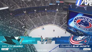 NHL 22 Full Match - San Jose Sharks vs Columbus Blue Jackets - Simulation