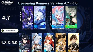 UPDATED!! VERSION 4.7 TO 5.0 BANNERS ROADMAP | FURINA/CLORINDE/ALHAITHAM/SIGEWINNE - Genshin Impact