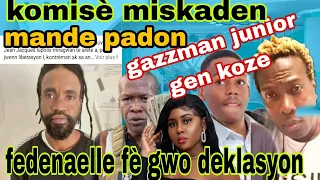 Oh! se konsa gazman reyaji nan dosye Junior a clovens libere  Fedenaelle fè yon gwo bout dklarasyon.