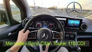 2022 Mercedes-Benz Citan Tourer 110 CDI - consumption on 130 km/h (POV)