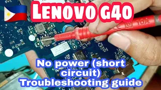 Lenovo g40 no power ( short circuit)