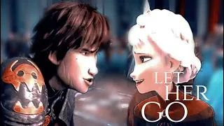 hiccup and elsa | let her go