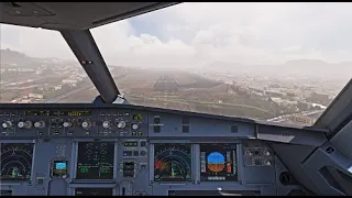 Foggy landing into Tenerife North GCXO/TFN in the #fenixA320 #msfs2020