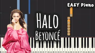 Beyoncé - Halo (Easy Piano, Piano Tutorial) Sheet