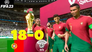 FIFA 23 - Portugal 18-0  Qatar - World Cup 2022 final Match | PS5™ [4K60]