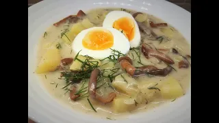 Чешский любимый суп-КУЛАЙДА**KULAJDA s houbami a vejcem