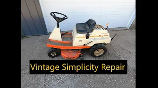 Vintage Simplicity Cavalier 3110 Riding mower repair