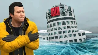 GTA 5 - MEGA Tsunami FREEZES Los Santos! (Ice Age)