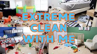 EXTREME CLEAN WITH ME 2022! ENTIRE UPSTAIRS SPEED CLEANING MOTIVATION! MESSY HOUSE CLEAN WITH ME!