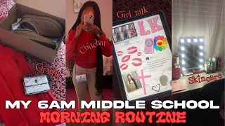 MY 6AM SCHOOL MORNING ROUTINE |  as a middle school student *8th grade*