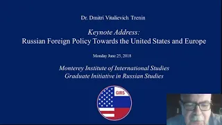 Russian Foreign Policy Towards the United States and Europe