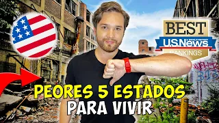 LOS 5 PEORES ESTADOS PARA VIVIR EN ESTADOS UNIDOS 🇺🇸