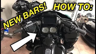 HARLEY DAVIDSON ROAD GLIDE CHIZELED LO HANDLEBAR INSTALL! *STEP BY STEP*