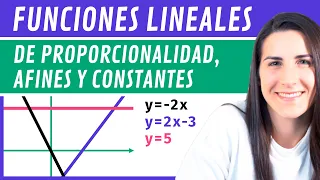 FUNCIONES LINEALES 📉 de Proporcionalidad, Afines y Constantes