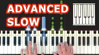 Greensleeves - Piano Tutorial Easy SLOW - How To Play (Synthesia)