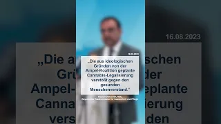 Statement von Bayerns Gesundheitsminister Klaus Holetschek zum Thema Cannabis-Legalisierung  #bayern