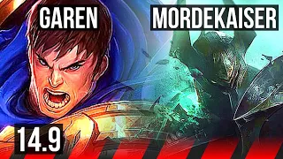GAREN vs MORDEKAISER (TOP) | 71% winrate, 6 solo kills, 35k DMG | TR Diamond | 14.9