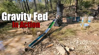 Gravity Fed Sluice In Action