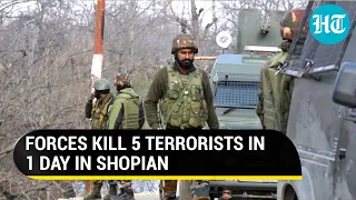 Two terrorists killed in fresh encounter in J&K’s Shopian after 3 dead in overnight gunbattle