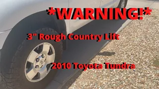 Warning! Rough Country 3 inch lift Toyota Tundra