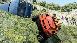 Cars vs Cliff Roads #8 - BeamNG drive | BeamNG Rides