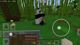 17 seconds of a minecraft panda eating bamboo