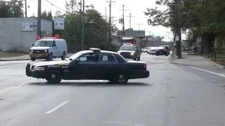 Cleveland police escorts oversized load