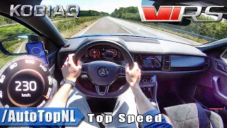 SKODA KODIAQ RS 240HP BiTDI AUTOBAHN POV TOP SPEED by AutoTopNL