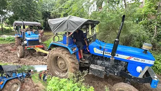 आज फिर फस गया | Sonalika MM-39 Tractor Sonalika Di-35 Stuck in Mud Badly Pulling by