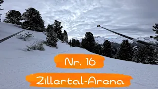 RAW Skiing at blue Number 16 Zillertal-Arena 🤯⛷️ (4k 60fps) (GoPro Hero 12 Black)