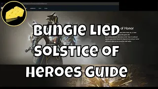 Bungie Lied About Solstice - Solstice of Heroes Guide Including Glows