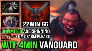 WTF 4Min Vanguard Ultra Tank Axe 100% Bullying Troll Warlord From Offlane with Unlimited Spin Dota 2