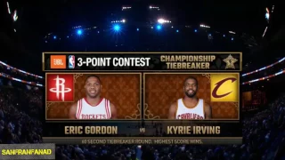 Eric Gordon vs Kyrie Irving (3 Point Contest Tiebreaker) - 2017 NBA All Star Saturday Night