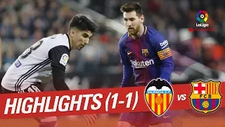 Highlights Valencia CF vs FC Barcelona (1-1)