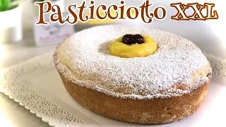 PASTICCIOTTO XXL CREMA E AMARENA facile e goloso TART WITH CUSTARD AND BLACK CHERRY