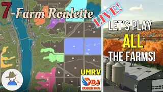 LIVE! Let's play ALL the farms! - UMRV  - Ep1 - FS22