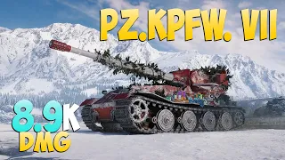 Pz.Kpfw. VII - 5 Kills 8.9K DMG - Stupid enemies! - World Of Tanks
