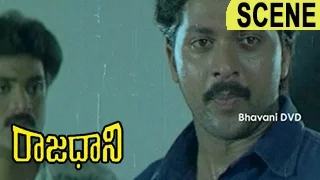 Vinod Introduction - Arjun Stabs Srihari - Action Scene - Rajadhani Movie Scenes