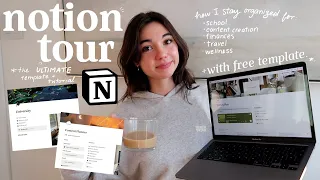 the ULTIMATE Notion tour for productivity & organization 💻 school, content, travel, wellness & more