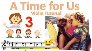 A time for us (Romeo & Juliet) sheet music & violin finger pattern tutorial | HTP TV