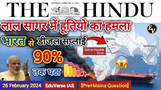 26 February 2024 | THE HINDU NEWSPAPER ANALYSIS 26 February 2024 Current Affairs Editorial Analysis