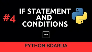 If statement and conditions bdarija (learn python bdarija)# 4