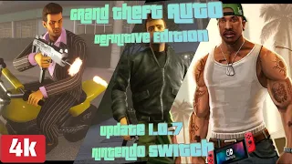 Grand Theft Auto Trilogy's Latest Nintendo Switch Update v1.0.7