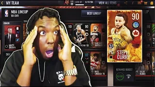 COMPLETING THE 90 OVR BLACK FRIDAY STEPH CURRY IN NBA LIVE MOBILE 19!!!