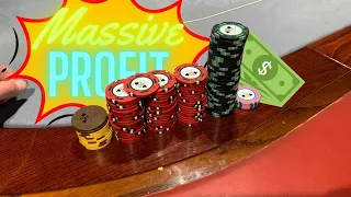 Flopping a FLUSH in a 3 WAY POT!!