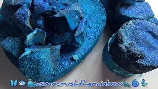 #AsmrCrushTheRainbow Collab | Crumblesonly | Blue Dyed Gymchalk